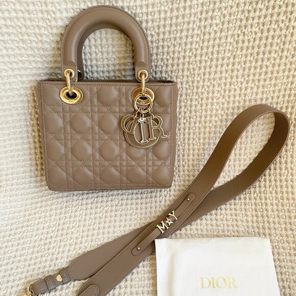 Small Lady Dior My ABCDior Bag Etoupe - Picture 1 of 13